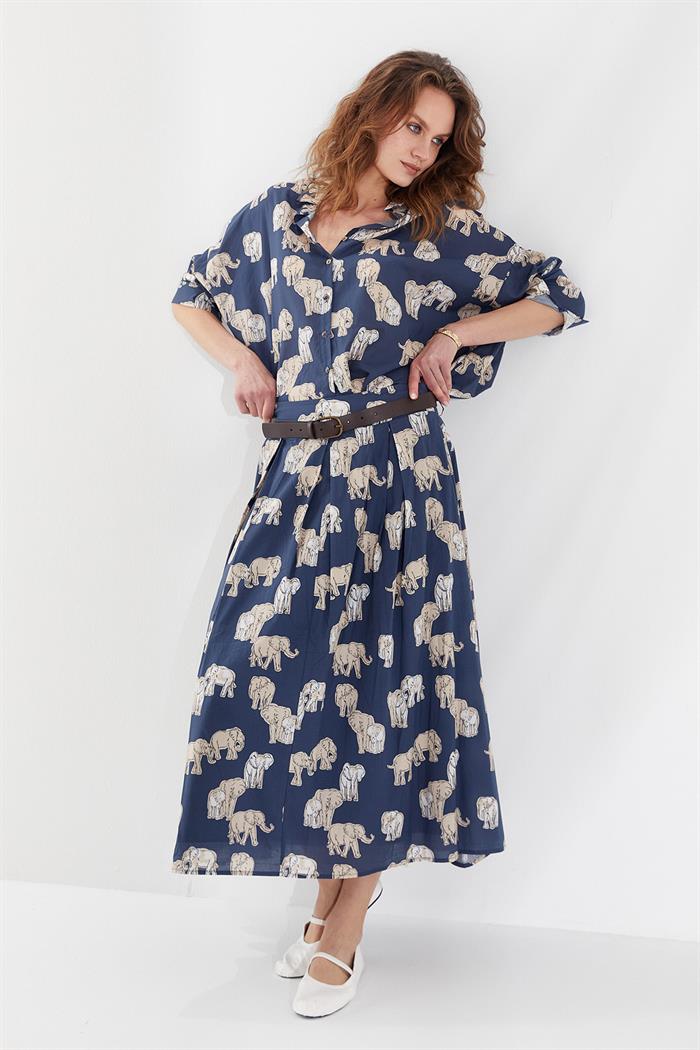 Etek Gömlek Takım Lacivert