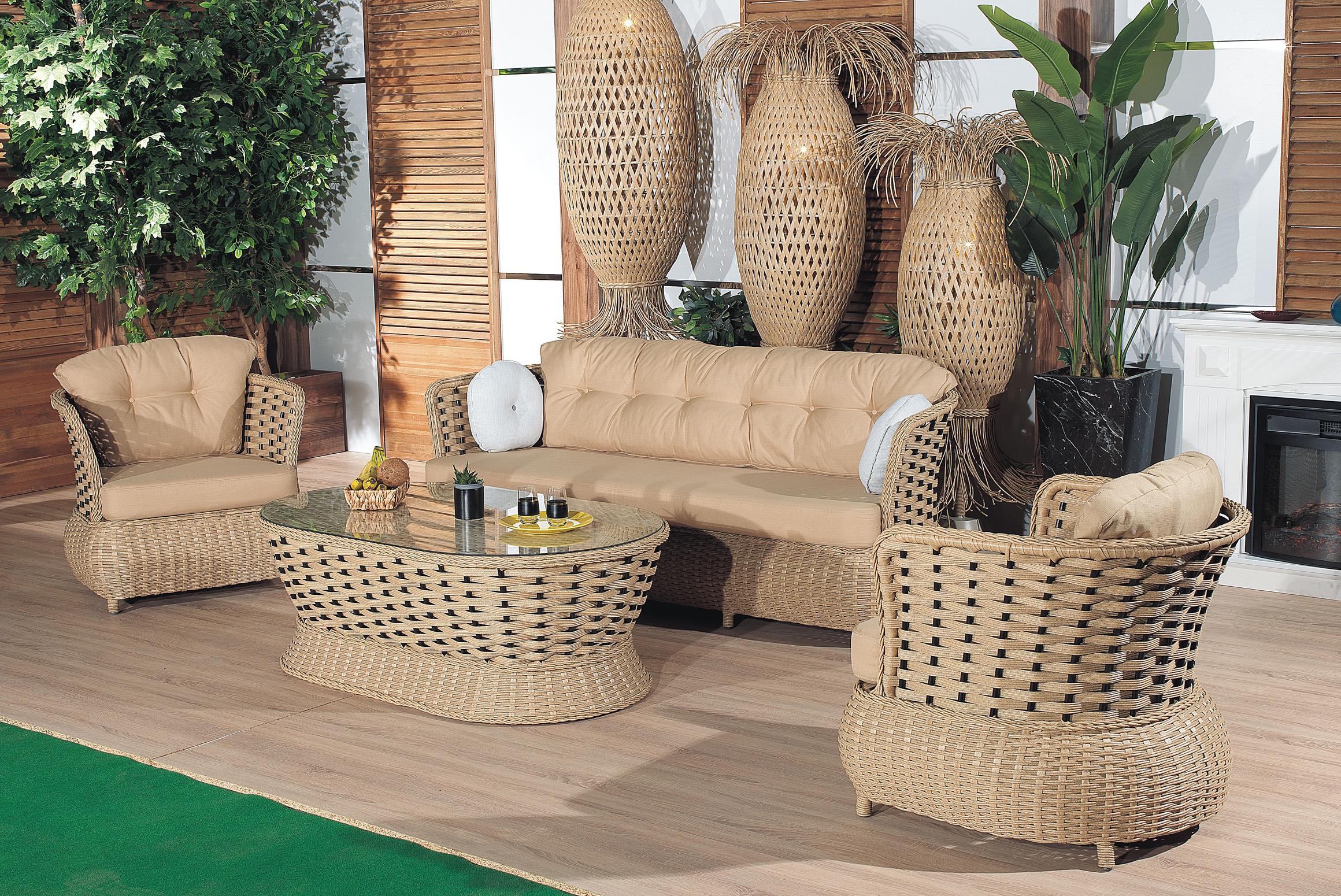 Bahçe Oturma GrubuKupa Bahçe Oturma Grubu-Rattan