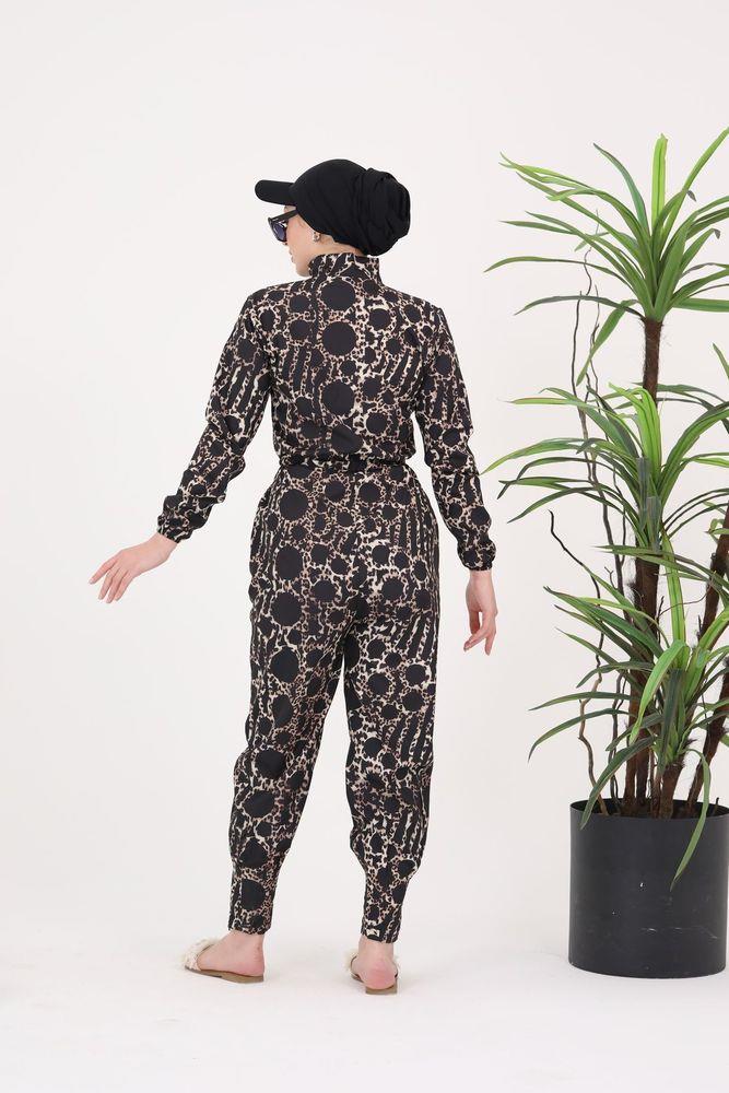 Dubai Desen Tasarım Tesettür Paraşüt Kumaş Tulum Mayo