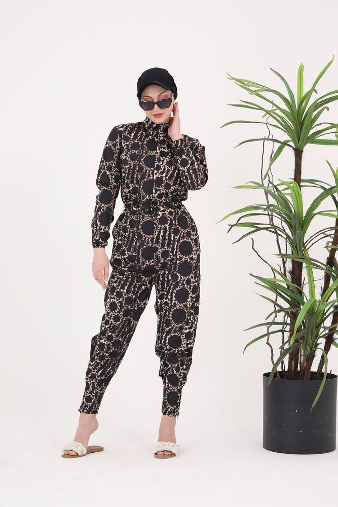 Dubai Desen Tasarım Tesettür Paraşüt Kumaş Tulum Mayo