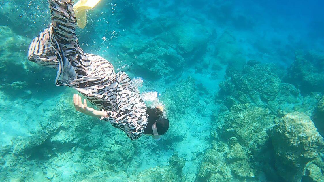 Flamingo Desen Tasarım Tesettür Tulum Mayo