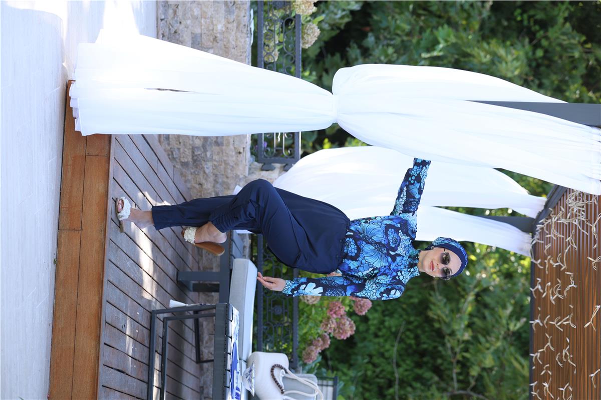 Okyanus Model Allerli Tasarım Tesettür Tulum Mayo