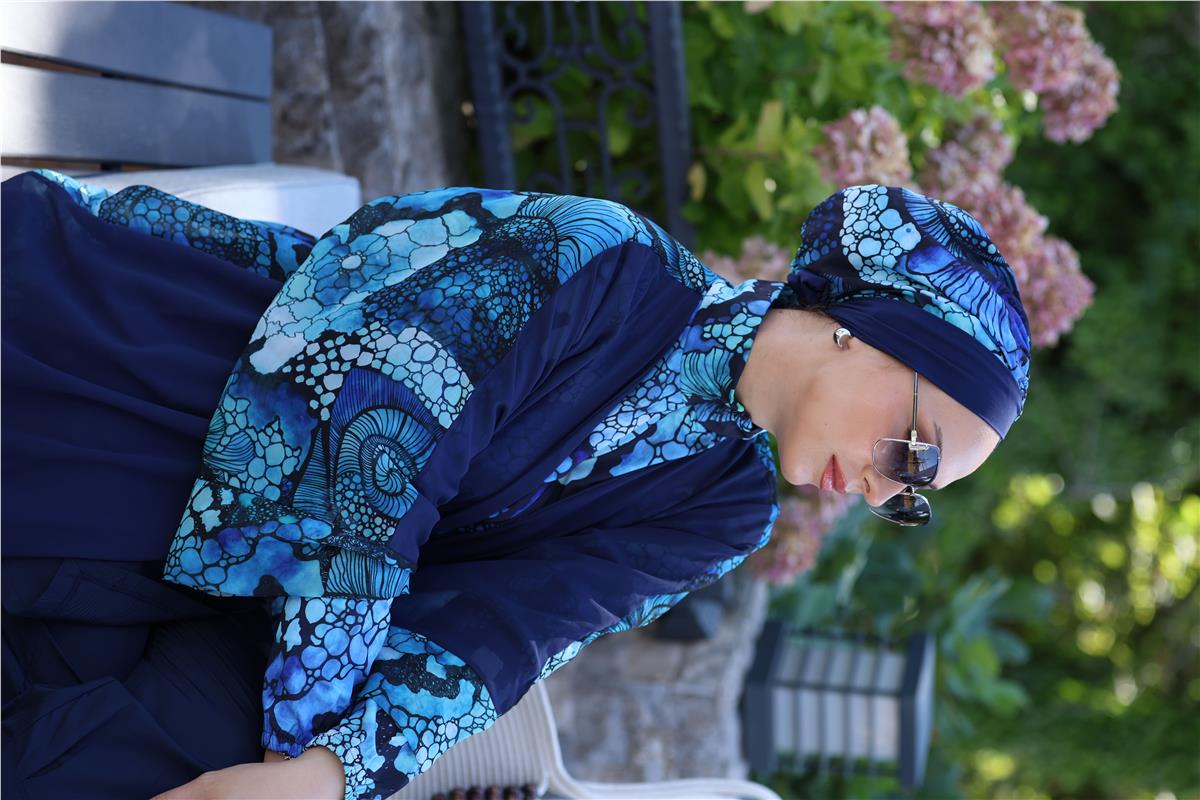 Okyanus Model Beli Bağcıklı Tasarım Tesettür Pareo