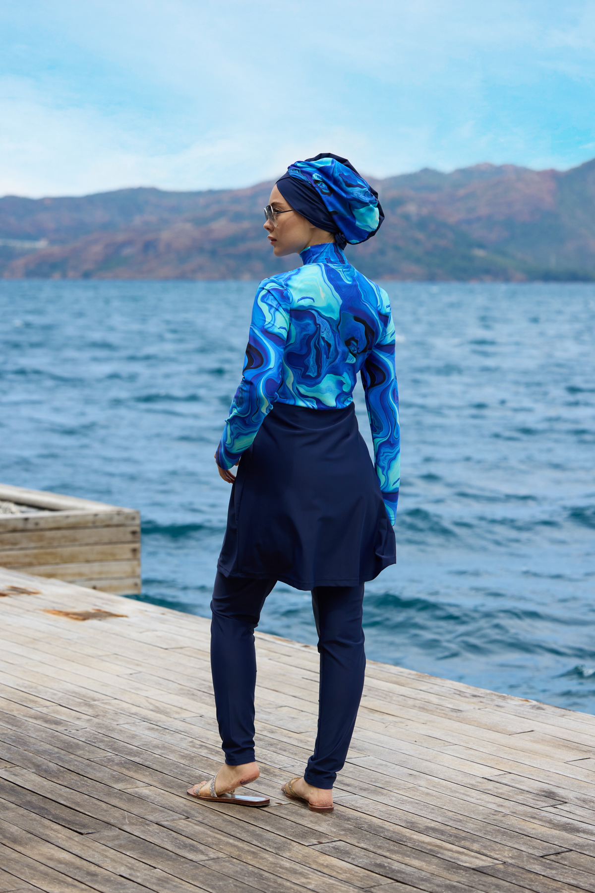 Yakamoz Model Lycralı Tasarım Tesettür İkili Mayo Takım