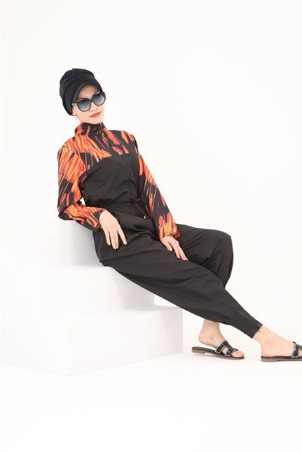 Dream Hot Desen Tasarım Tesettür Paraşüt Kumaş Tulum Mayo