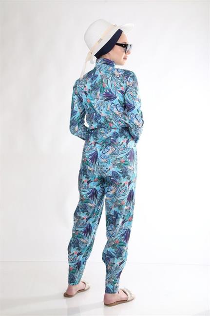 Lale Desen Tasarım Tesettür Paraşüt Kumaş Tulum Mayo