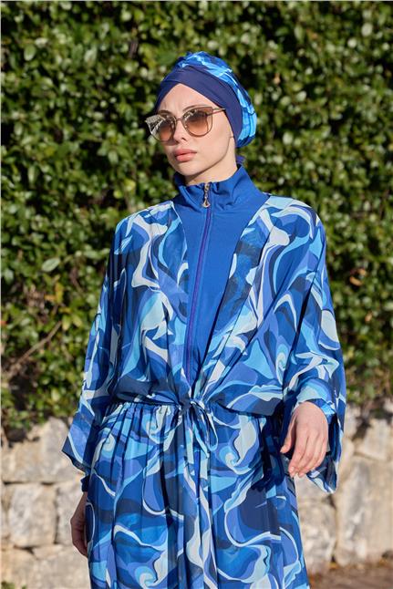 Aquabloom Model Beli Bağcıklı Tasarım Tesettür Pareo