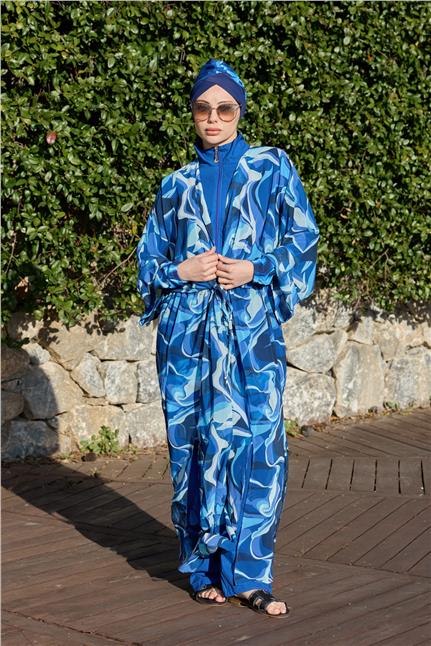 Aquabloom Model Beli Bağcıklı Tasarım Tesettür Pareo