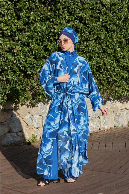 Aquabloom Model Beli Bağcıklı Tasarım Tesettür Pareo