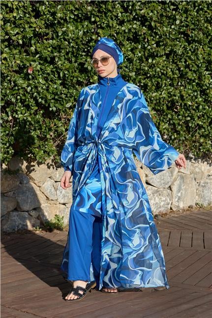 Aquabloom Model Beli Bağcıklı Tasarım Tesettür Pareo