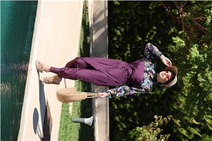 Morena Model Allerli  Tasarım Tesettür Tulum Mayo