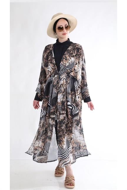 Amazon Leopar Desen Tasarım Tesettür Pareo