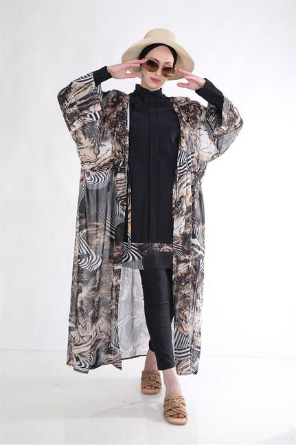 Amazon Leopar Desen Tasarım Tesettür Pareo