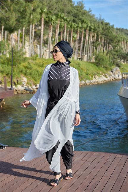 Basic Beyaz Tasarım Tesettür Pareo