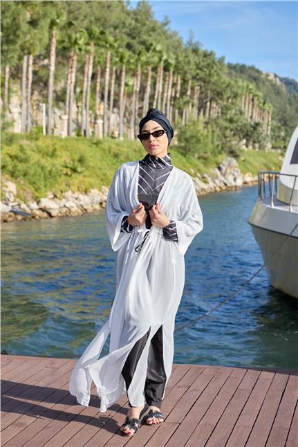 Basic Beyaz Tasarım Tesettür Pareo