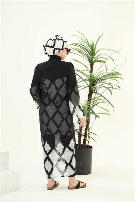 Laura Baklava Desen Pareo Standart Beden