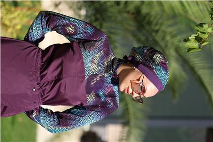 Boncuk Model Allerli Tasarım Tesettür Tulum Mayo