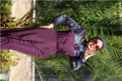 Boncuk Model Allerli Tasarım Tesettür Tulum Mayo