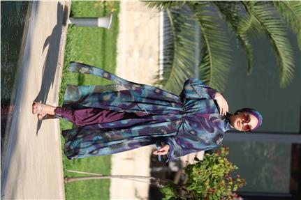 Boncuk Model Beli Bağcıklı Tasarım Tesettür Pareo