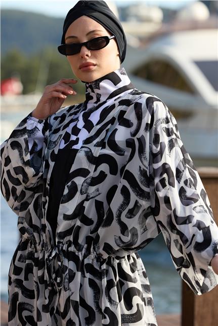 Bukle Desen Beli Bağcıklı Tasarım Tesettür Pareo | Markasız