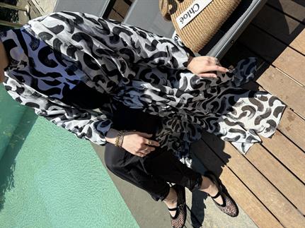 Bukle Desen Beli Bağcıklı Tasarım Tesettür Pareo