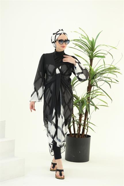 Laura Baklava Desen Pareo Standart Beden