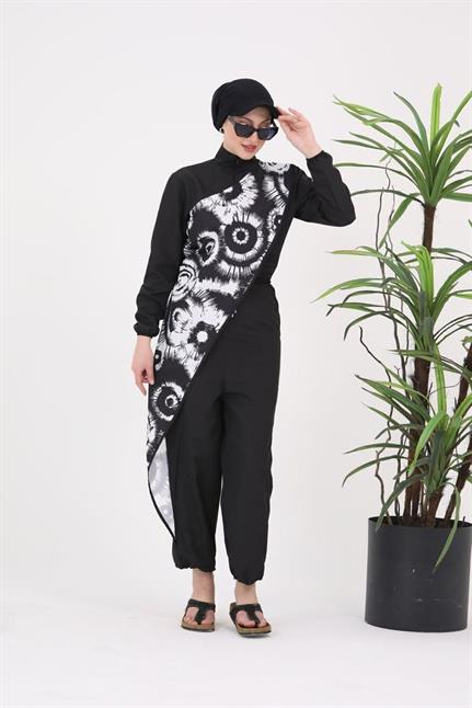 OCEAN BLACK ANGEL DESEN TASARIM TESETTÜR TULUM MAYO