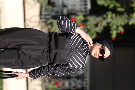 Dream Balıksırtı Desen Tasarım Tesettür Paraşüt Kumaş Tulum Mayo