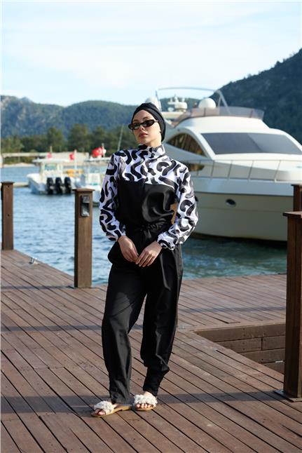 Dream Bukle Desen Tasarım Tesettür Paraşüt Kumaş Tulum Mayo