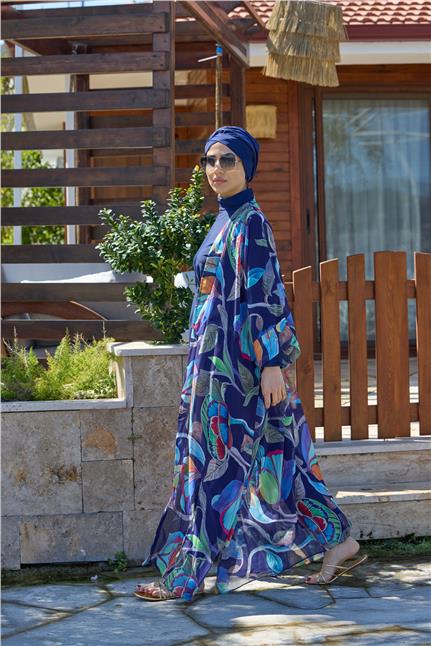 Ebru Model Beli Bağcıklı Tasarım Tesettür Pareo