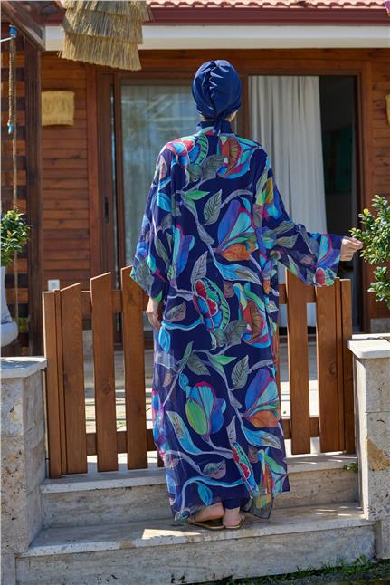 Ebru Model Beli Bağcıklı Tasarım Tesettür Pareo