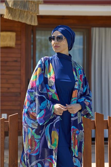 Ebru Model Beli Bağcıklı Tasarım Tesettür Pareo