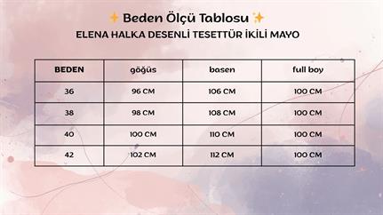 Elena Halka Desenli Tasarım Tesettür Paraşüt Kumaş Ikili Mayo Takım 363