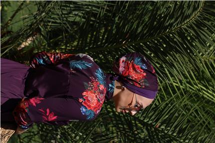 Etnik Model Allerli Tasarım Tesettür Tulum Mayo