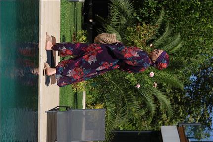 Etnik Model Beli Bağcıklı Tasarım Tesettür Pareo