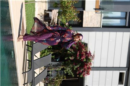 Etnik Model Beli Bağcıklı Tasarım Tesettür Pareo