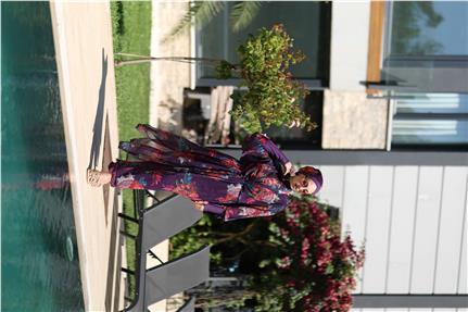 Etnik Model Beli Bağcıklı Tasarım Tesettür Pareo