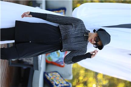 Felina Model Spor Lycralı Parmak Detaylı Tasarım Tesettür İkili Mayo Takım