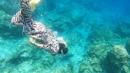 Flamingo Desen Tasarım Tesettür Tulum Mayo