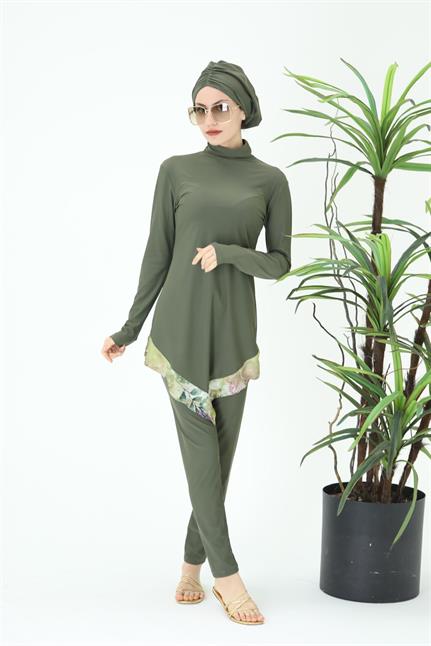 Garden Desen Tasarım Tesettür Mayo Takım | NS Tasarim