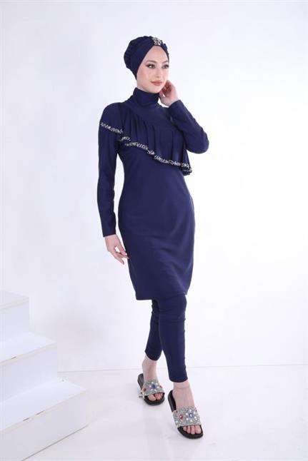 Kadın Allerli Mayo Takım - Lacivert