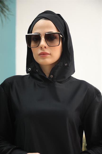 Kapşonlu Tasarım Tesettür Mayo Takım