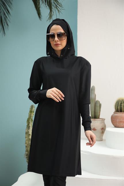 Kapşonlu Tasarım Tesettür Mayo Takım