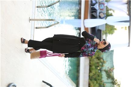 Lena Model Zambak Desen Tasarım Tesettür Mayo Takım