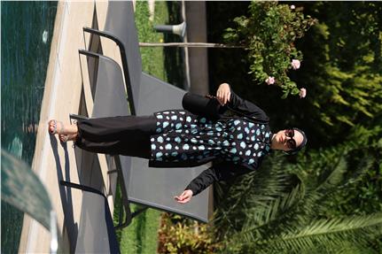 Marina Desen Spor Lycralı Tasarım Tesettür İkili Mayo Takım | NS Tasarim