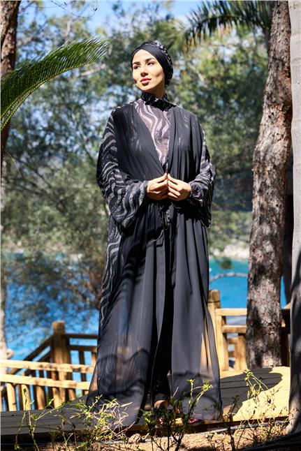 Nouréa Model Beli Bağcıklı Tasarım Tesettür Pareo