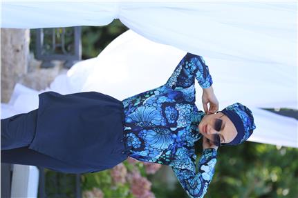 Okyanus Model Allerli Tasarım Tesettür Tulum Mayo