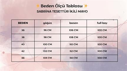 Sabrina Geometrik Desenli Tasarım Tesettür Paraşüt Kumaş Ikili Mayo Takım 364