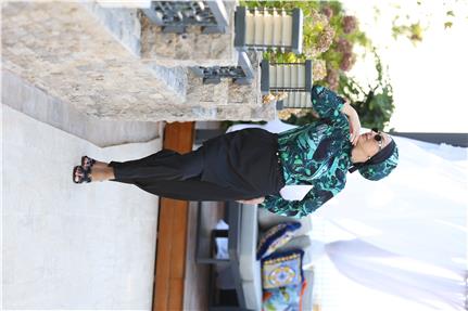 Seren Model Allerli Tasarım Tesettür Tulum Mayo