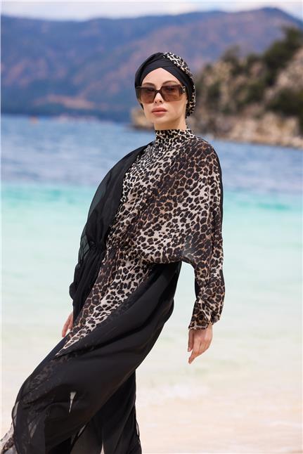 Serengeti Model Beli Bağcıklı Tasarım Tesettür Pareo